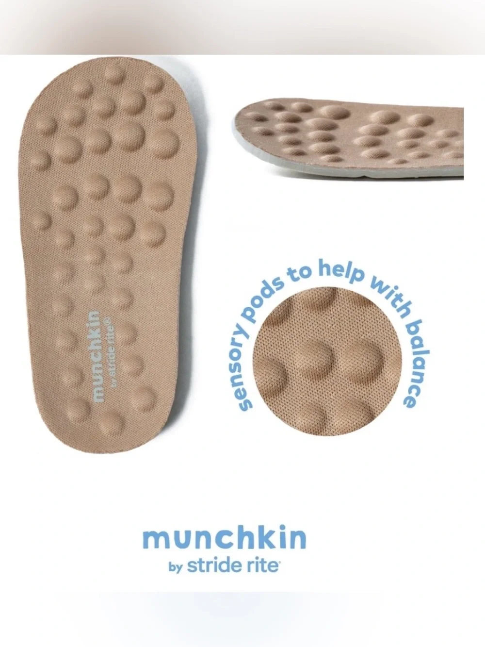Stride Rite Munchkin Gray/White/Yellow/Green Hook & Loop Low Top Wide Washable